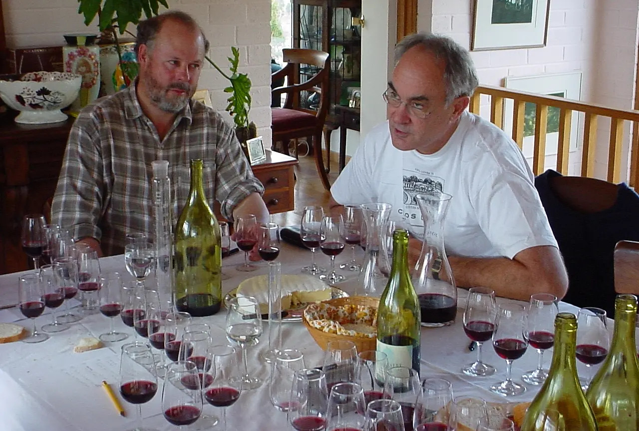 With taster Ian Beltz (right)