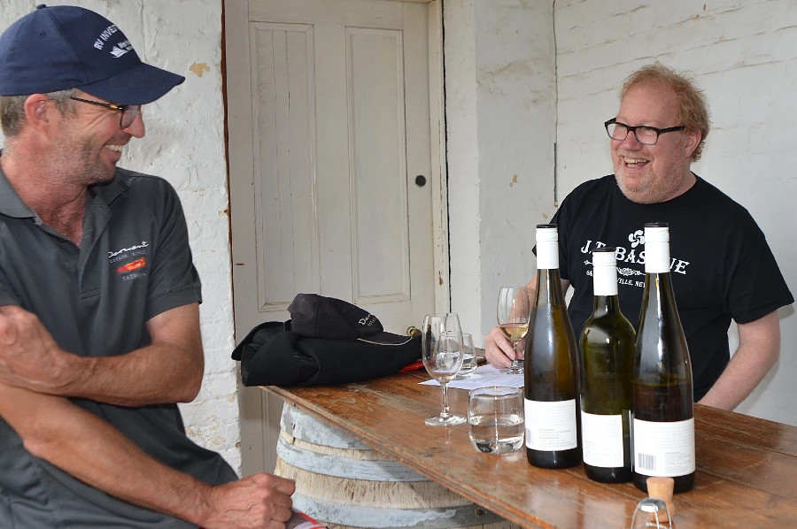 John Schuts (Derwent Estate) sharing a lighter moment